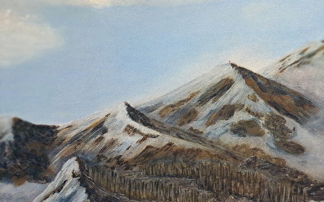 Ausschnitt: Gipfel mit Nebel